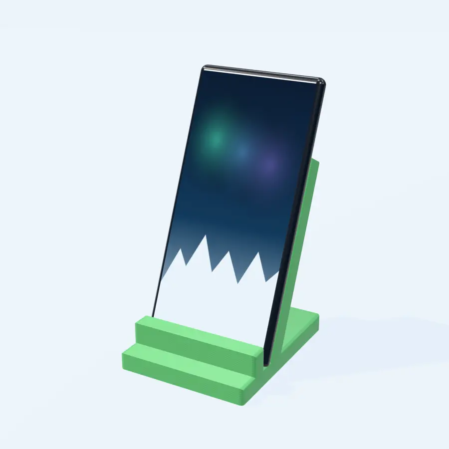 Soporte verde para celular